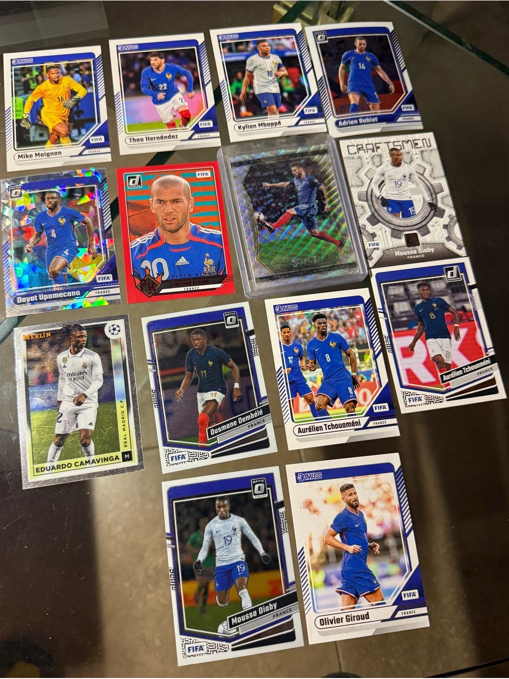 14 France National Team soccer card lot FIFA World Cup Monopoly Donruss